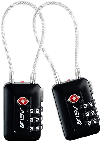 TSA Approved Luggage Travel Lock, Set-Your-Own Combination Lock for School Gym Locker, Luggage